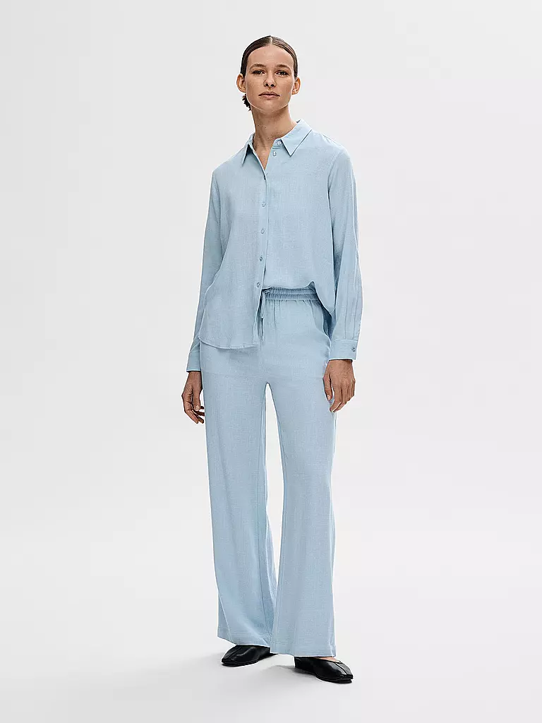 SELECTED FEMME Leinenhose Jogging Fit  SLFVIVA-GULIA hellblau