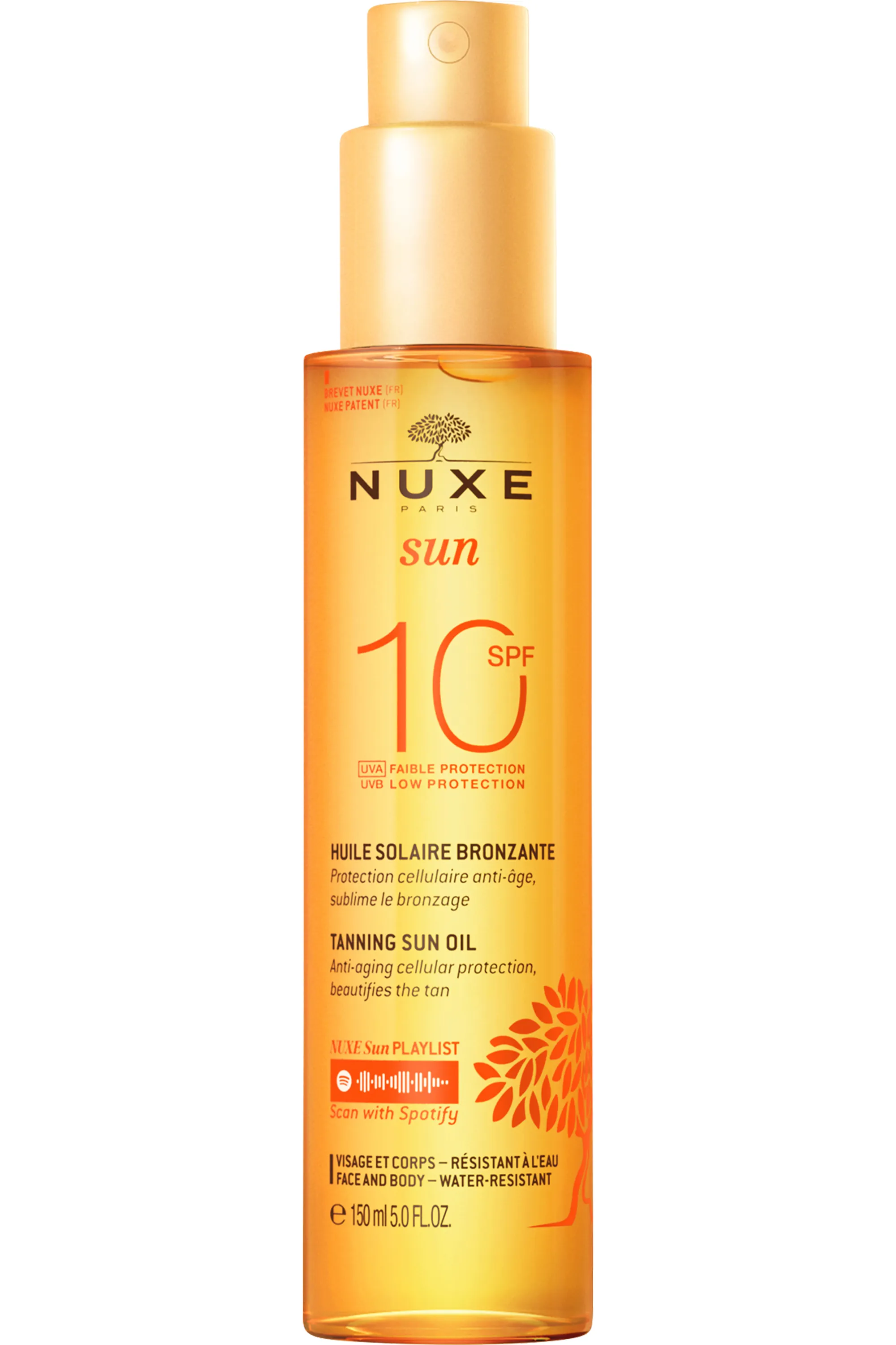 Nuxe Huile bronzante visage et corps SPF10 Nuxe Sun-150 ml