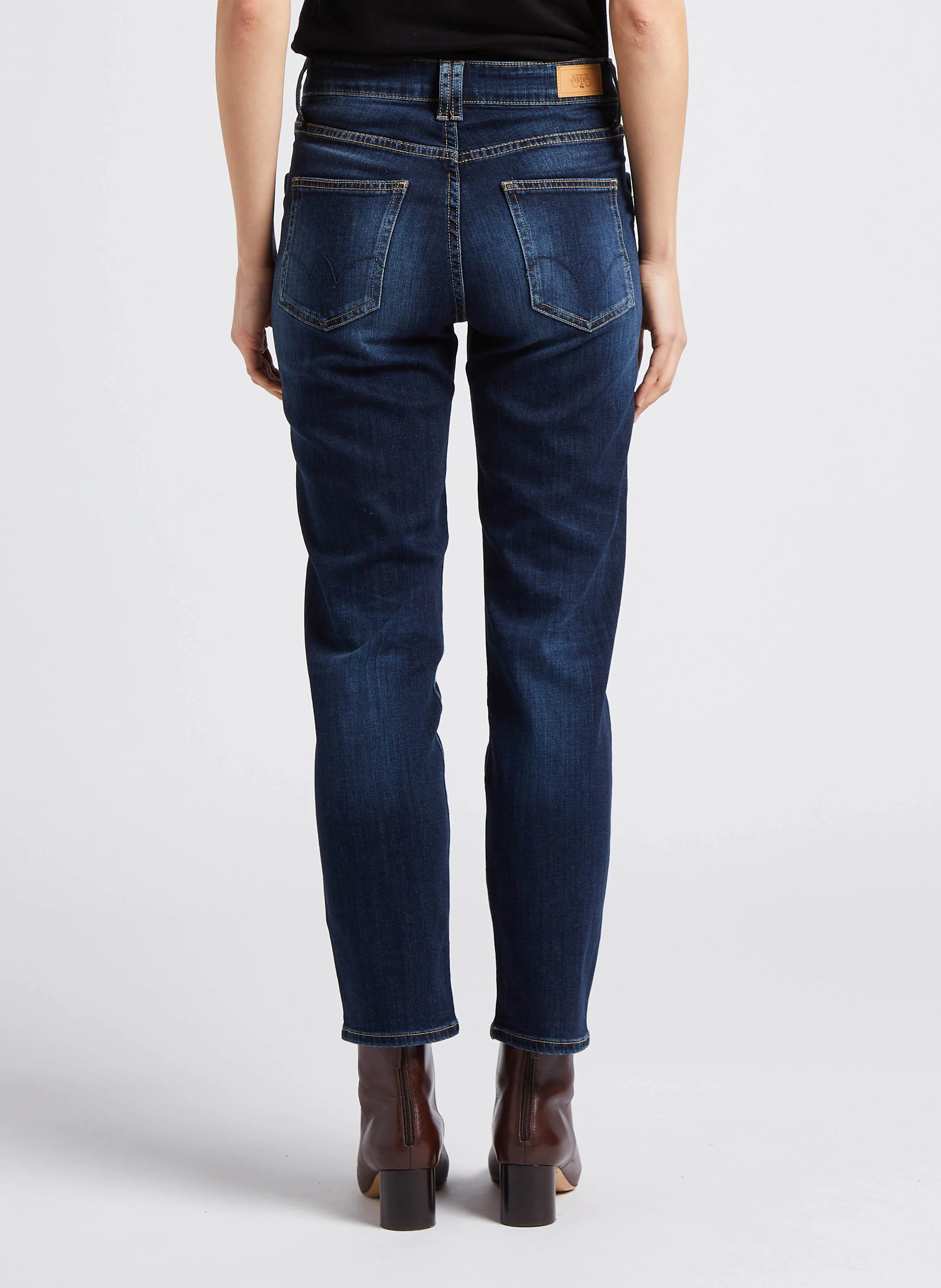 VILLARD - Jean regular-fit 7/8ème taille haute | Bleu