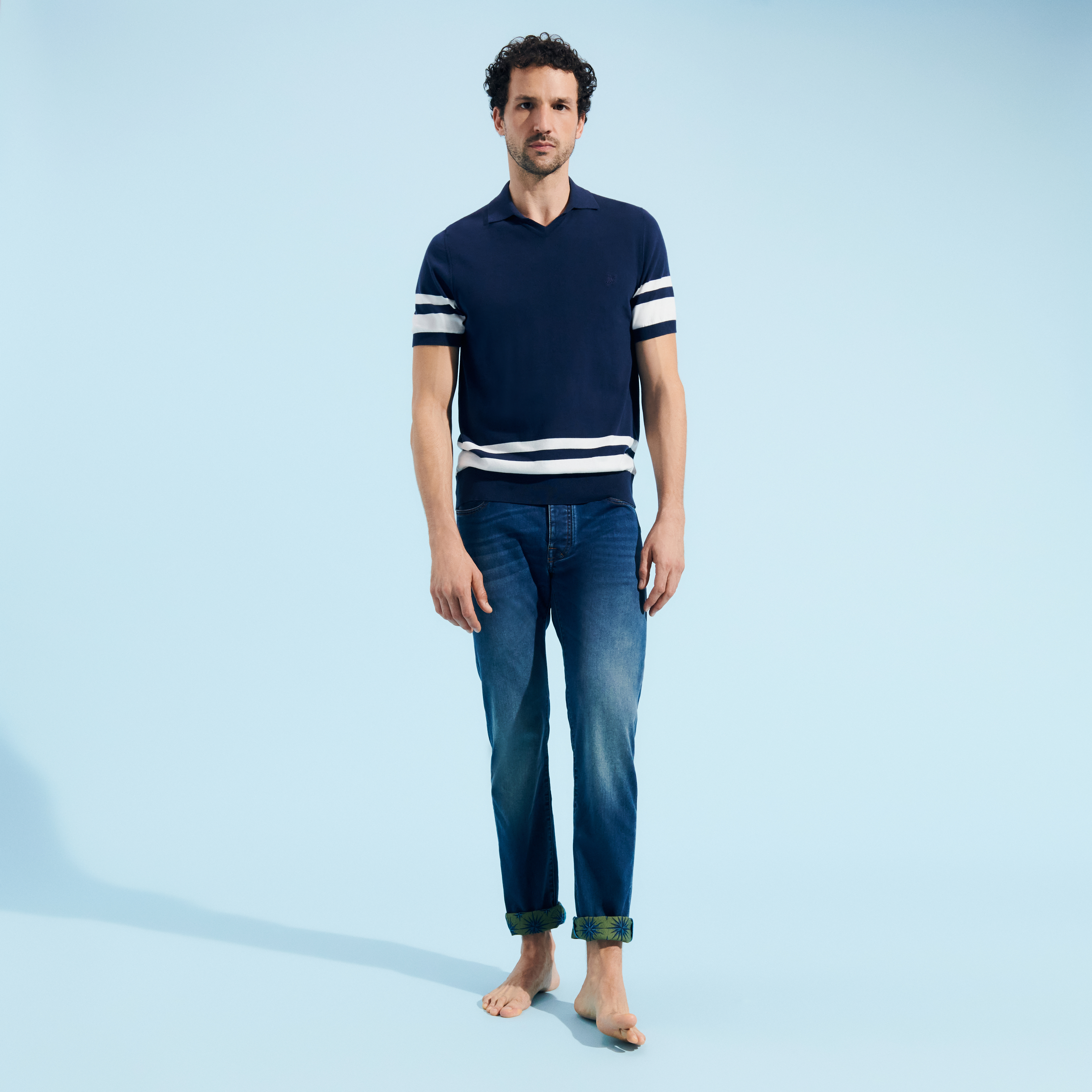 Jeans 5 Poches Homme Imprimé Sud | Jeans Homme Vilebrequin