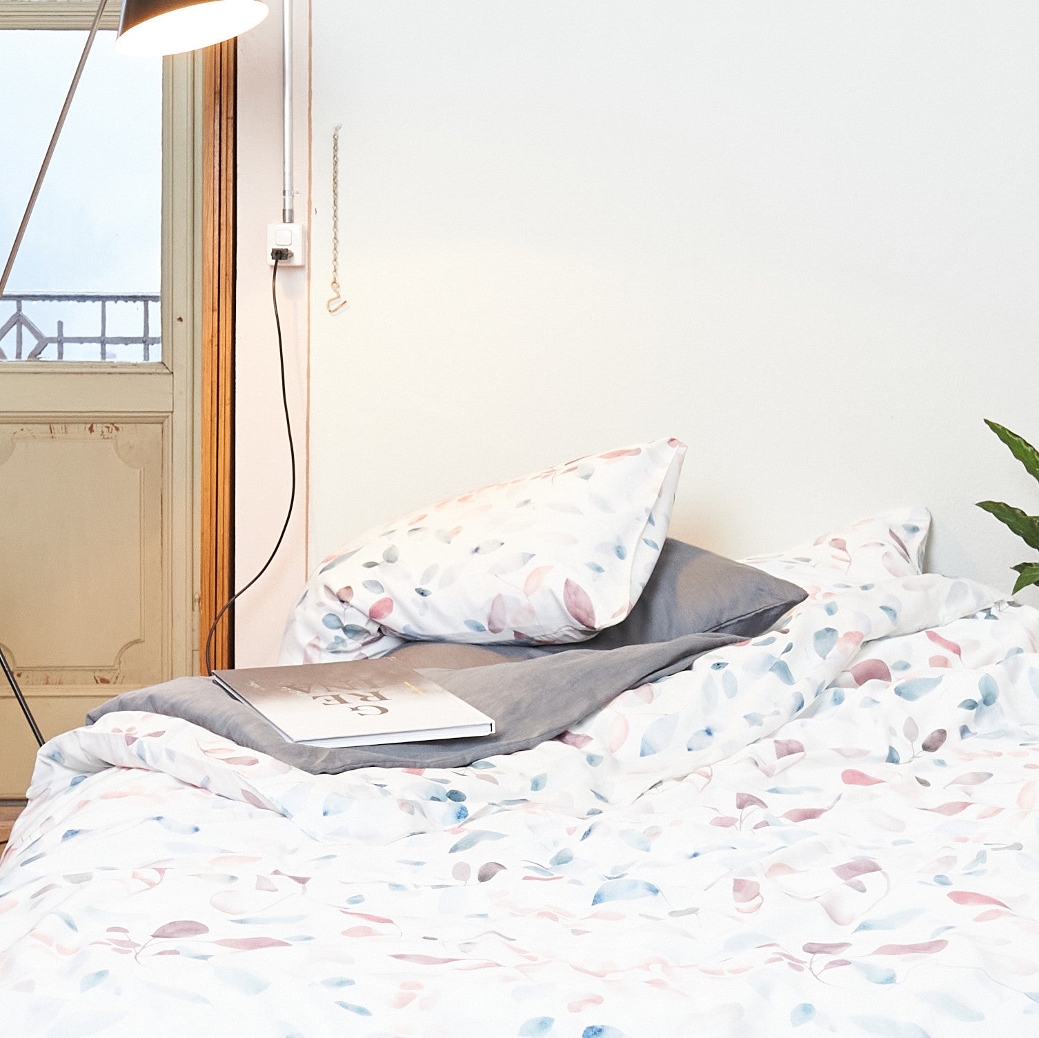 Kissenbezug GREINA ocean blue/cassis