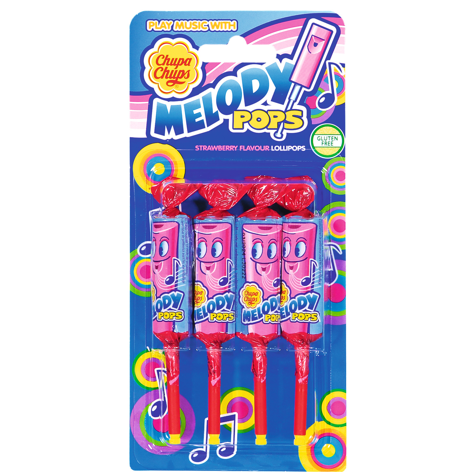 Chupa Chups Melody Pops Strawberry 4x15g