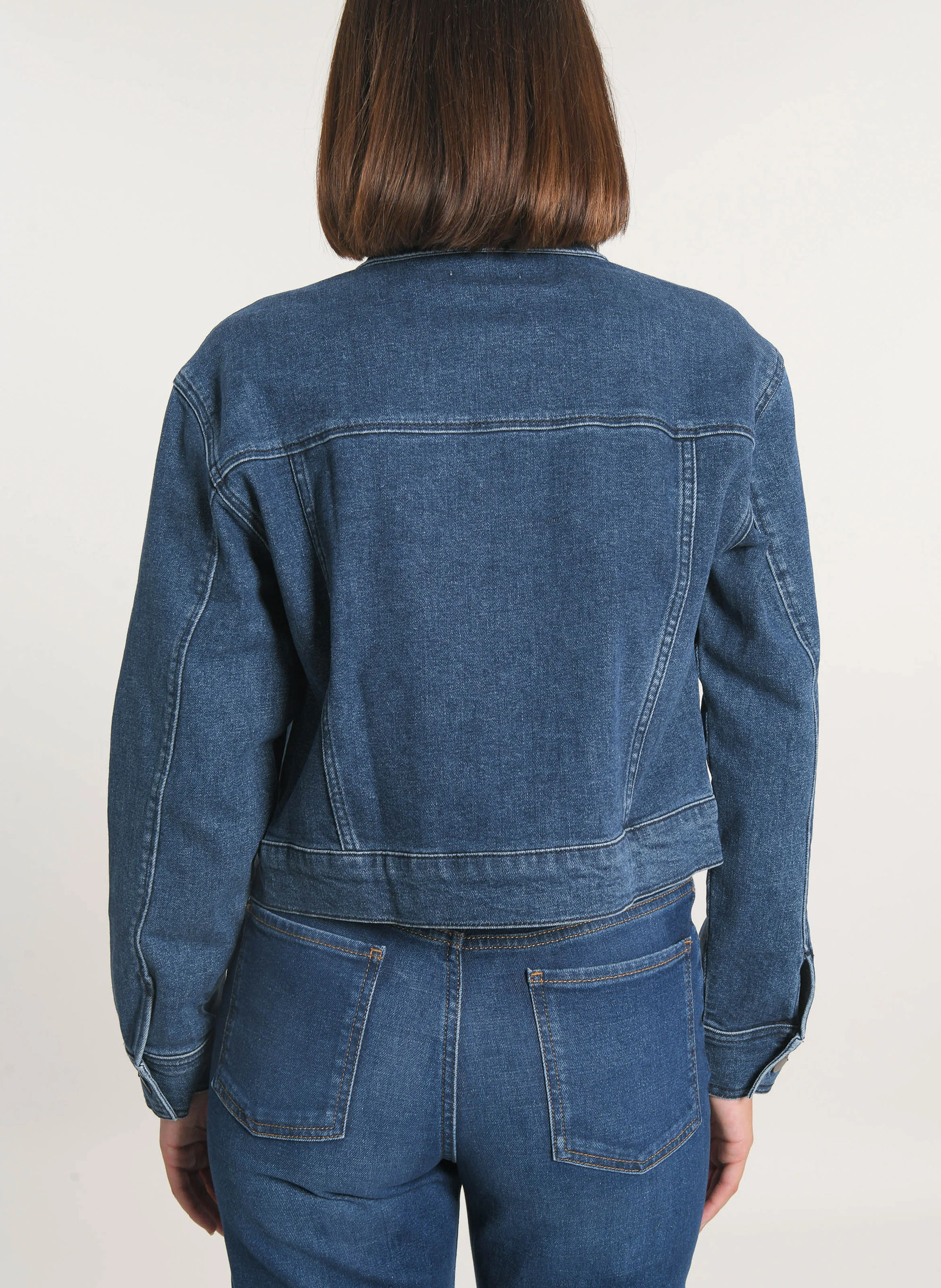 JENNY - Veste col chemise en jean | Bleu