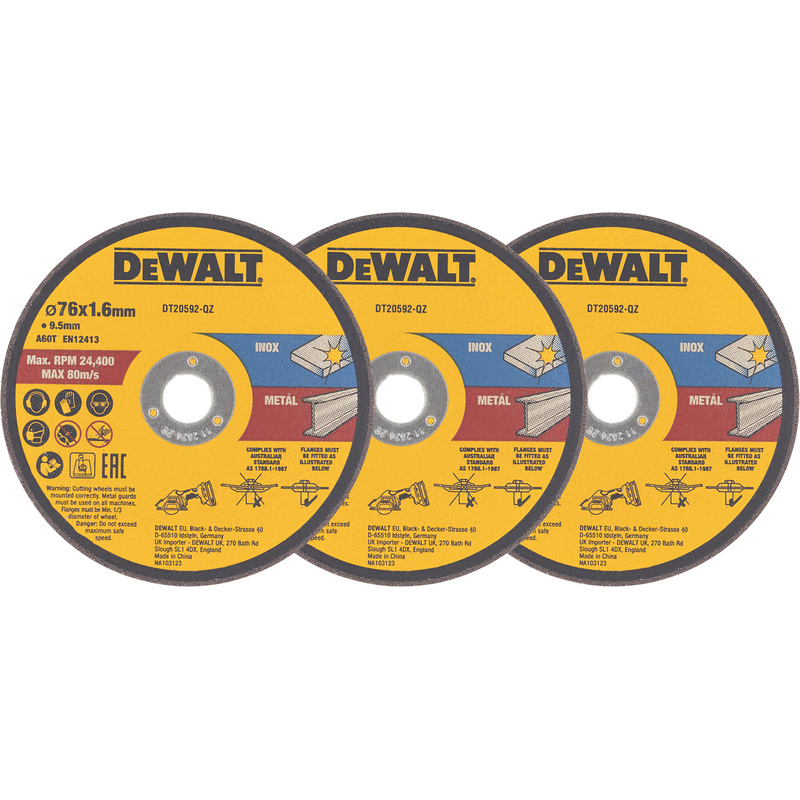 DeWALT Doorslijpschijf METAAL 76 x 1.0 x 20.0mm