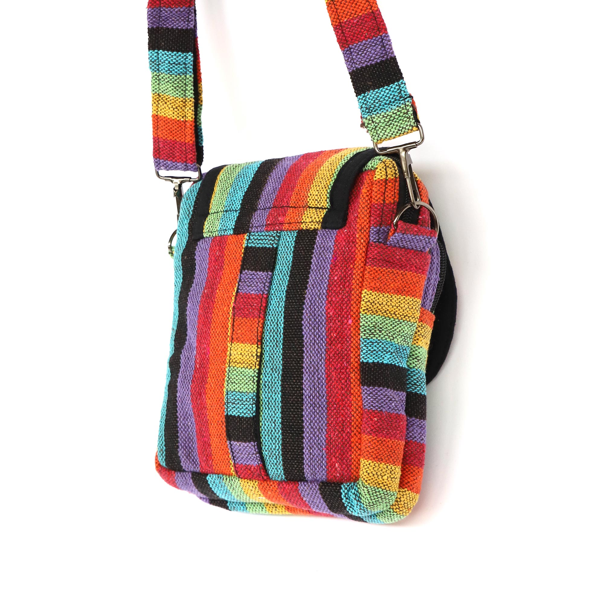 Umhängetasche 'Rainbow' aus Baumwolljacquard, multicolor, H 22 cm, B 15 cm, L 7 cm günstig bestellen