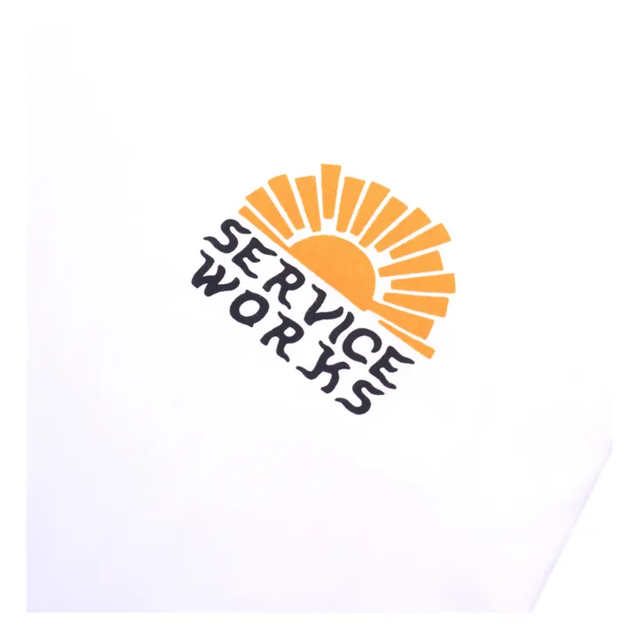 Service Works T-shirt Sunnyside Up Coton Bio | Blanc