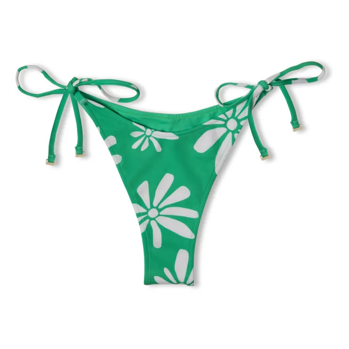 Zulu & Zephyr Bas de Maillot Fleuri Reversible | Vert