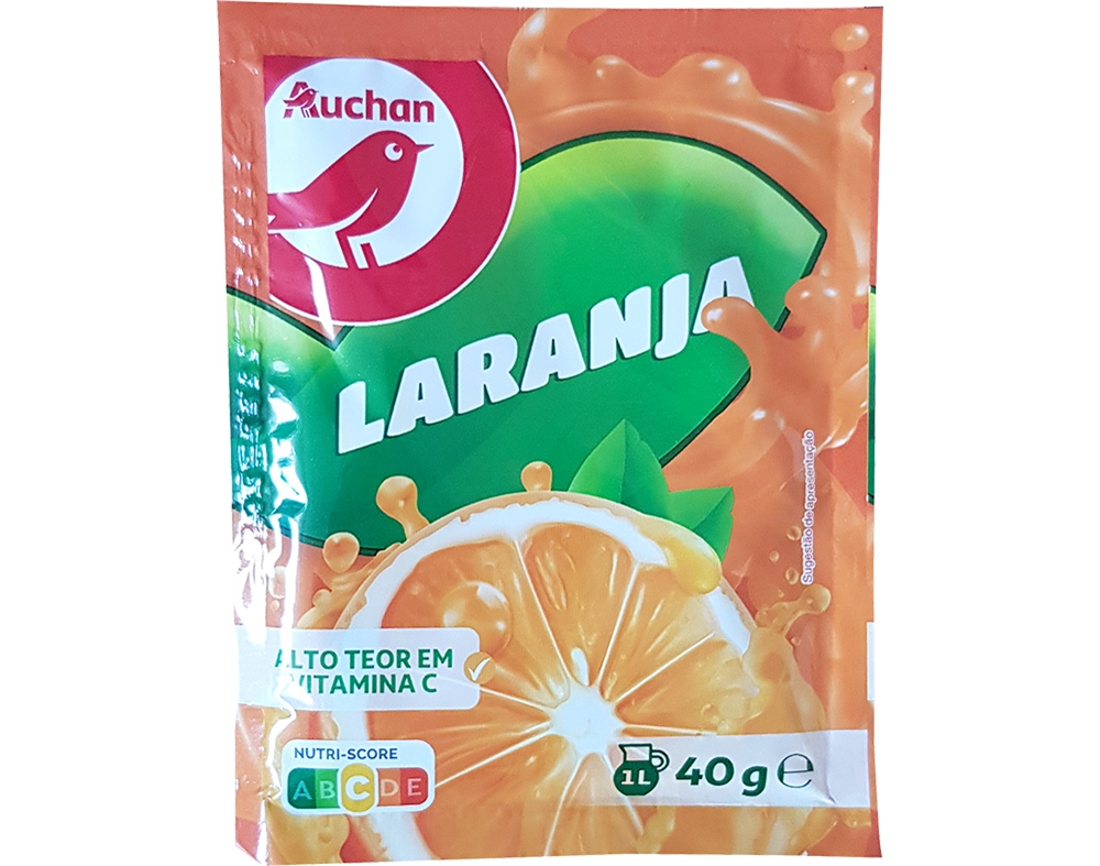 BEBIDA AUCHAN INSTANTÂNEA LARANJA 40G
