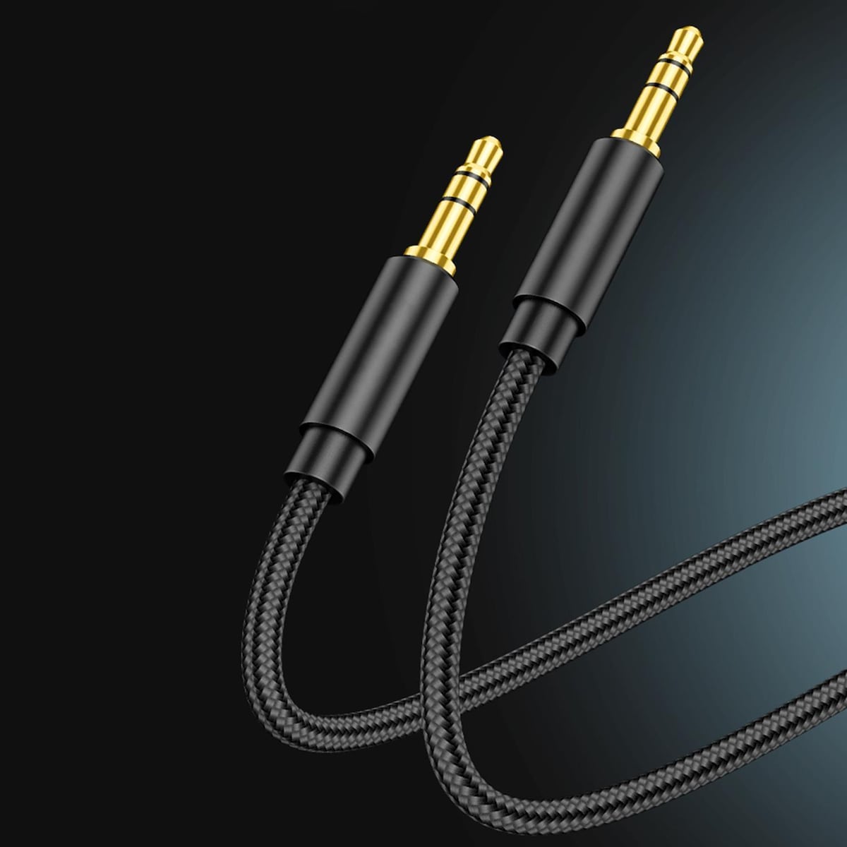 Aux-kabel 3,5 mm lydkabel 2m Stereo jack-kabel