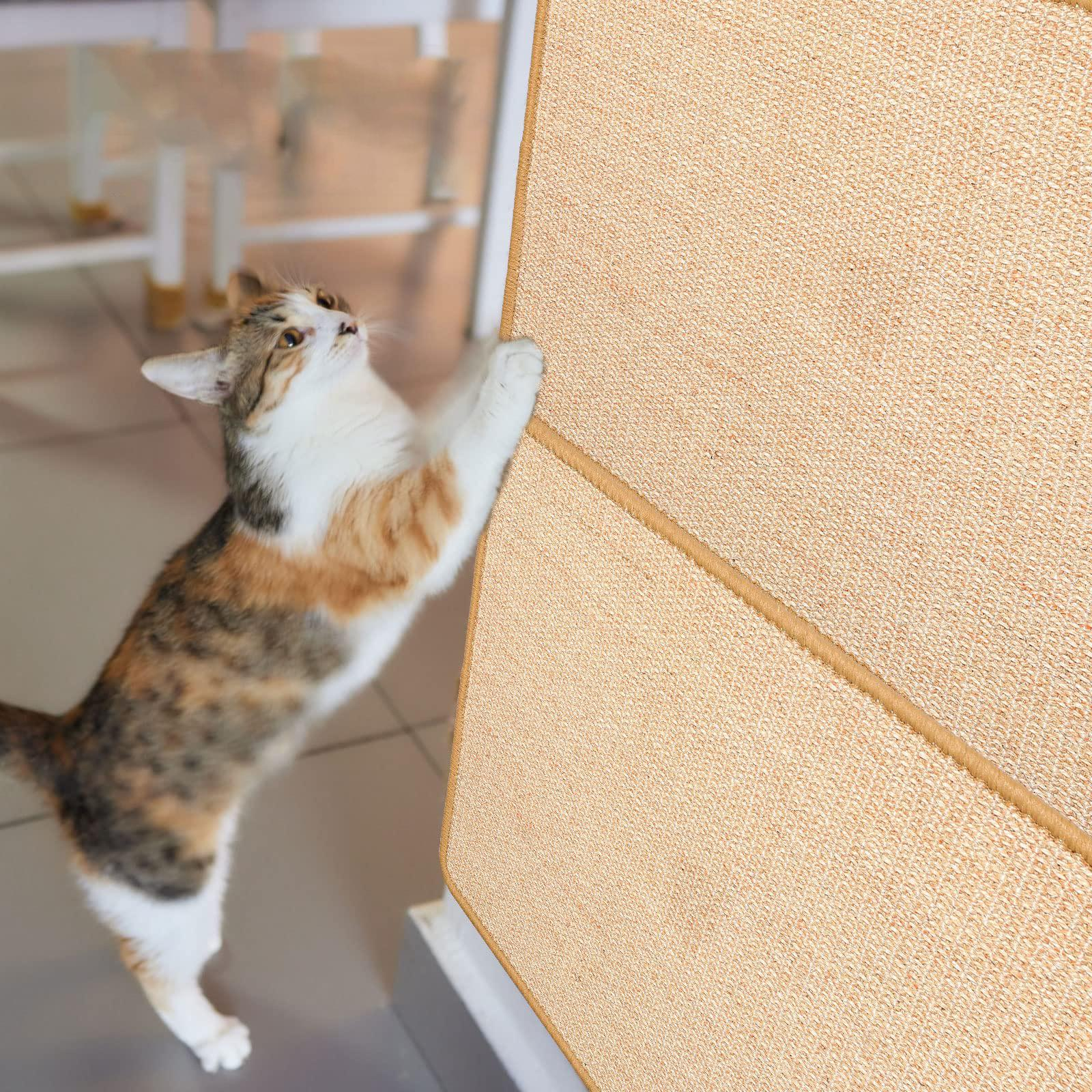 (40x60cm) Sisal Krallen Kratzmatte Robuster Katzen Kratzteppich - Braun
