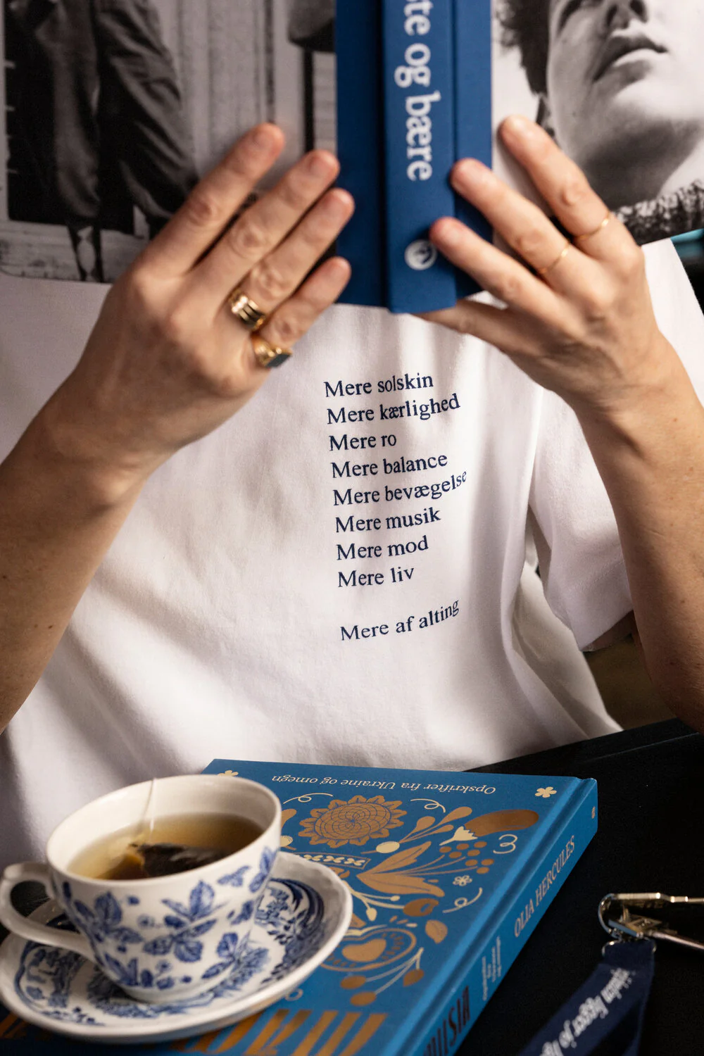 Moshi Moshi Mind  Hverdagslinjer t-shirt - Navy