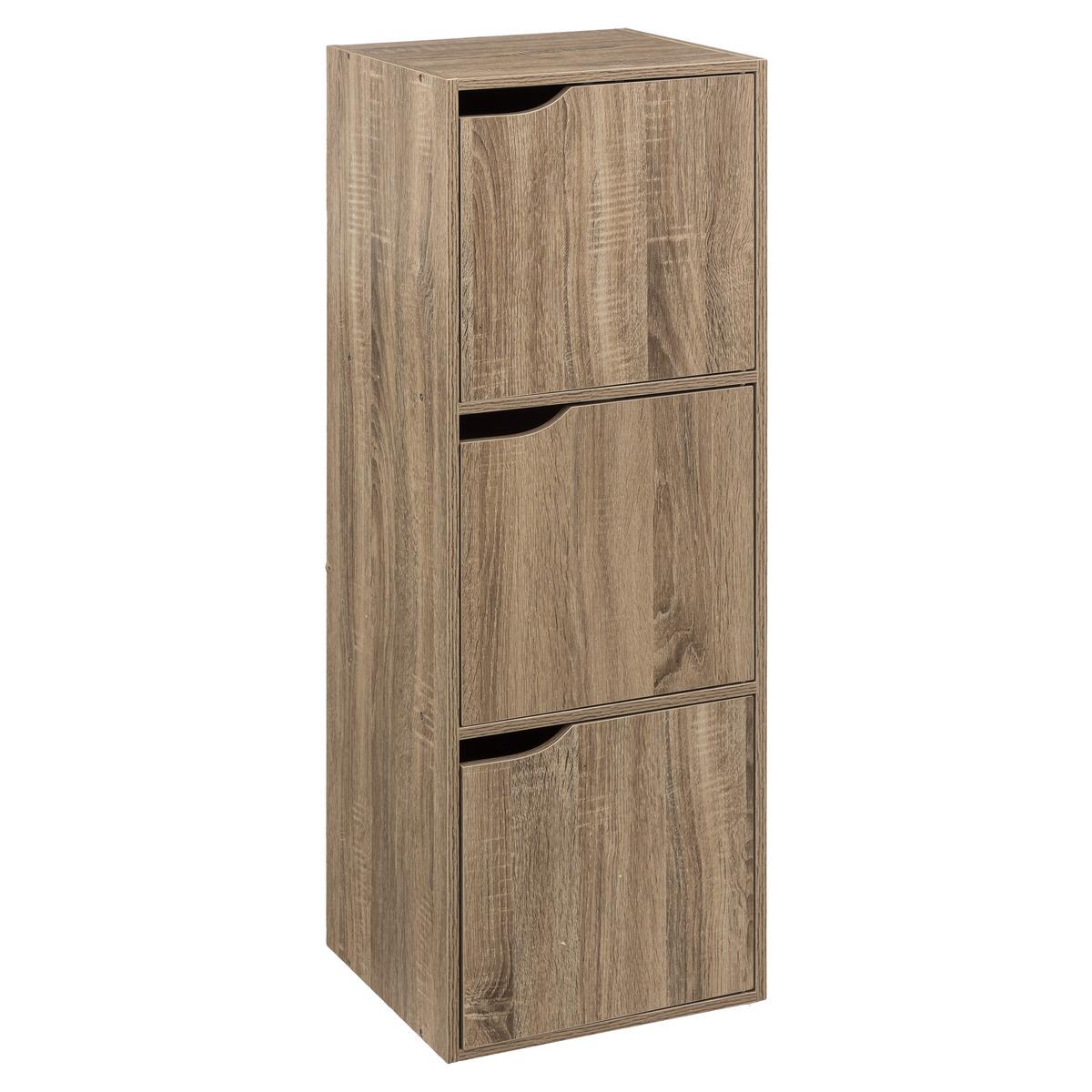 ETAGERE 3 CASES MIX N DOOR NATUREL