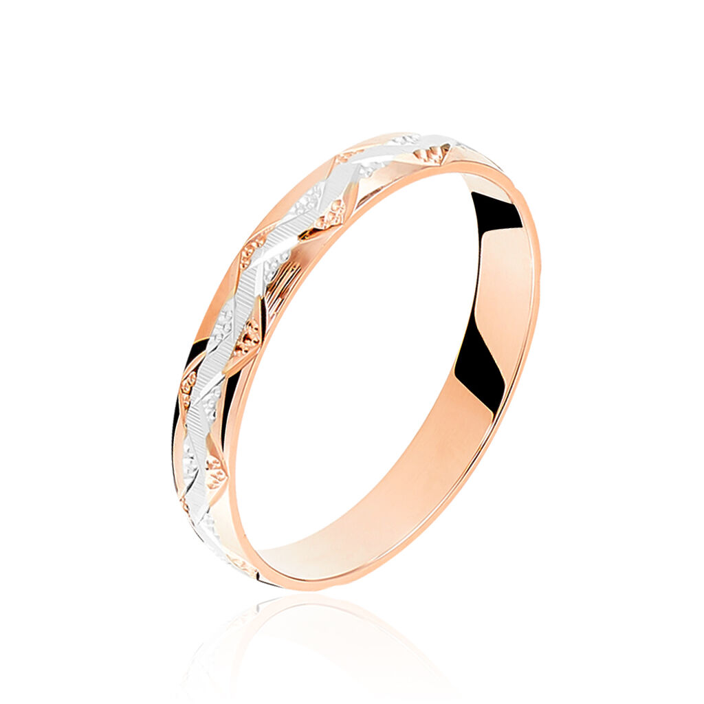 Alliance Clotilde Demi Jonc Classique Or Bicolore