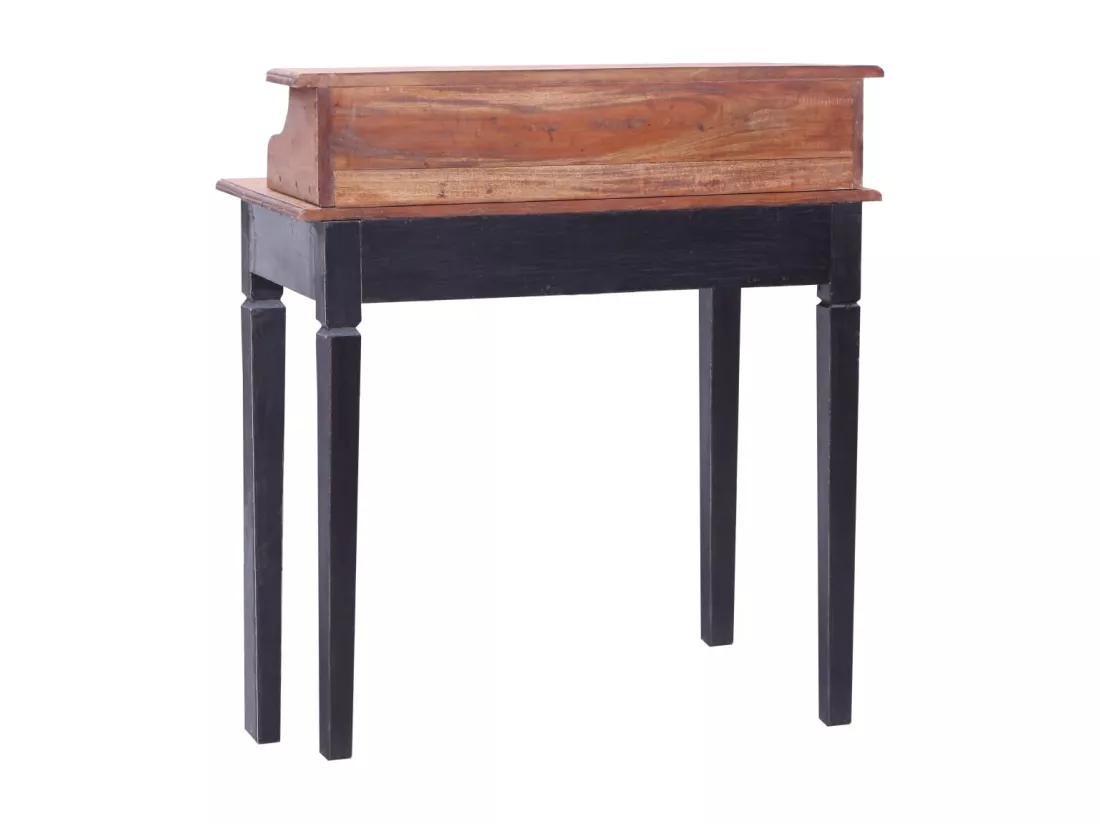 Bureau d'écriture et tiroirs 90x50x101 cm bois massif d'acajou