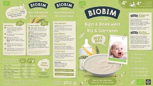 Biobim Rijst & Boekweit Pap 4  200GR