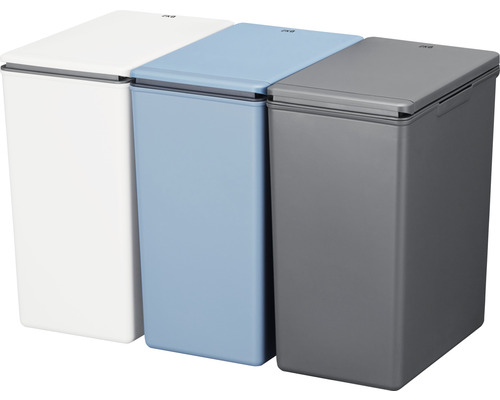EKO Morandi Touch Bin met scharnierend deksel, 20 l, wit