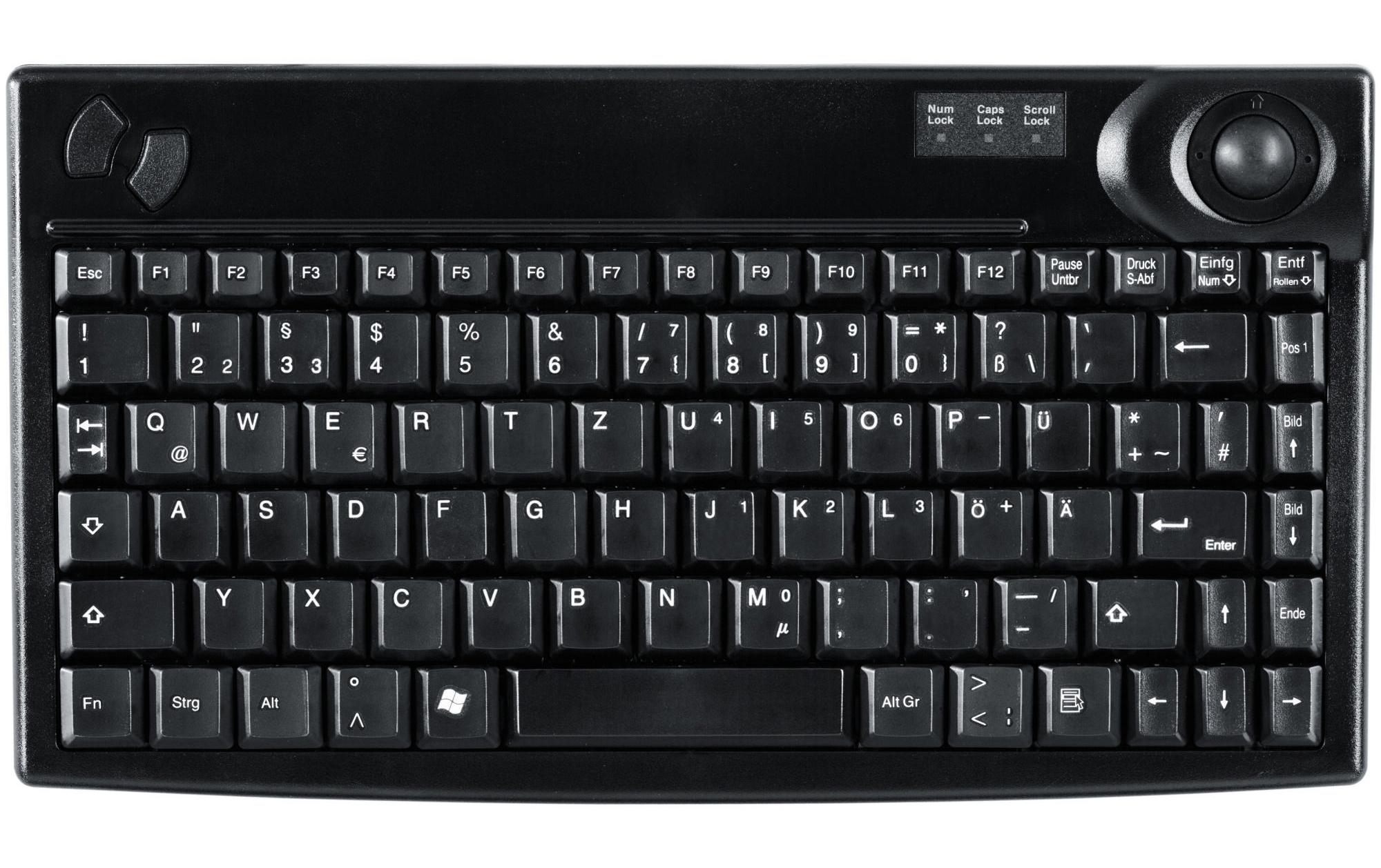 Tastatur AK-440-T CH-LayoutTastatur mit 19 mm Trackball