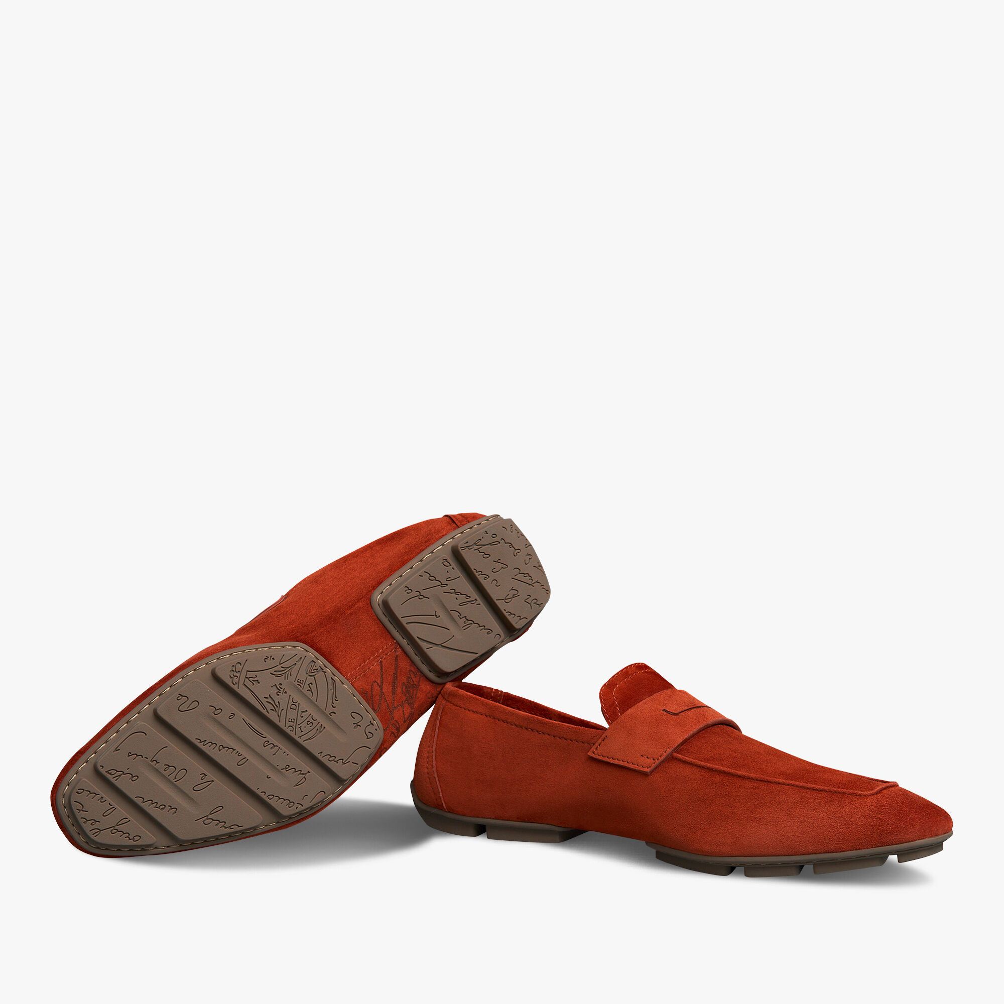 Mocassin Lorenzo Drive En Cuir Camoscio Scritto