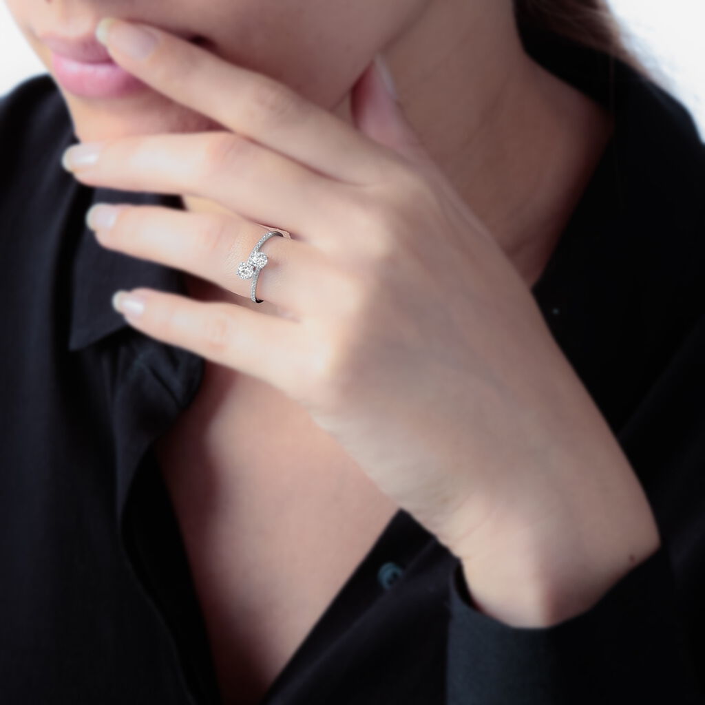 Bague Arista Or Blanc Oxyde De Zirconium