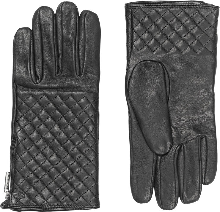 MJM MJM Glove Lucille Quilted Sheepskin Black Black