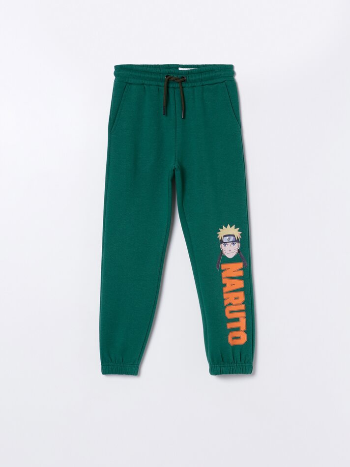 Calça de moletom estampada Naruto Shippuden - Verde Escuro