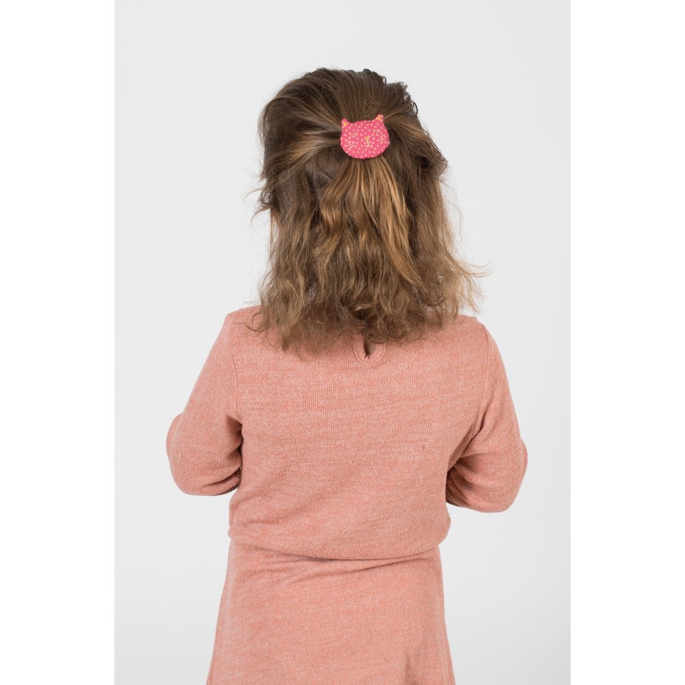 Barrette Miaou Feuillage Or Rose
