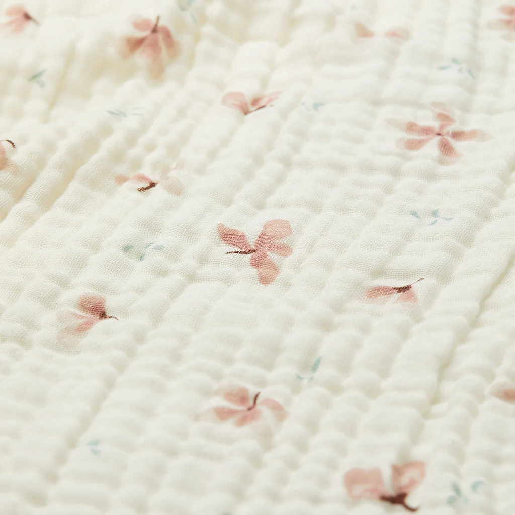 Muslin Babytæppe - GOTS Windflower Creme