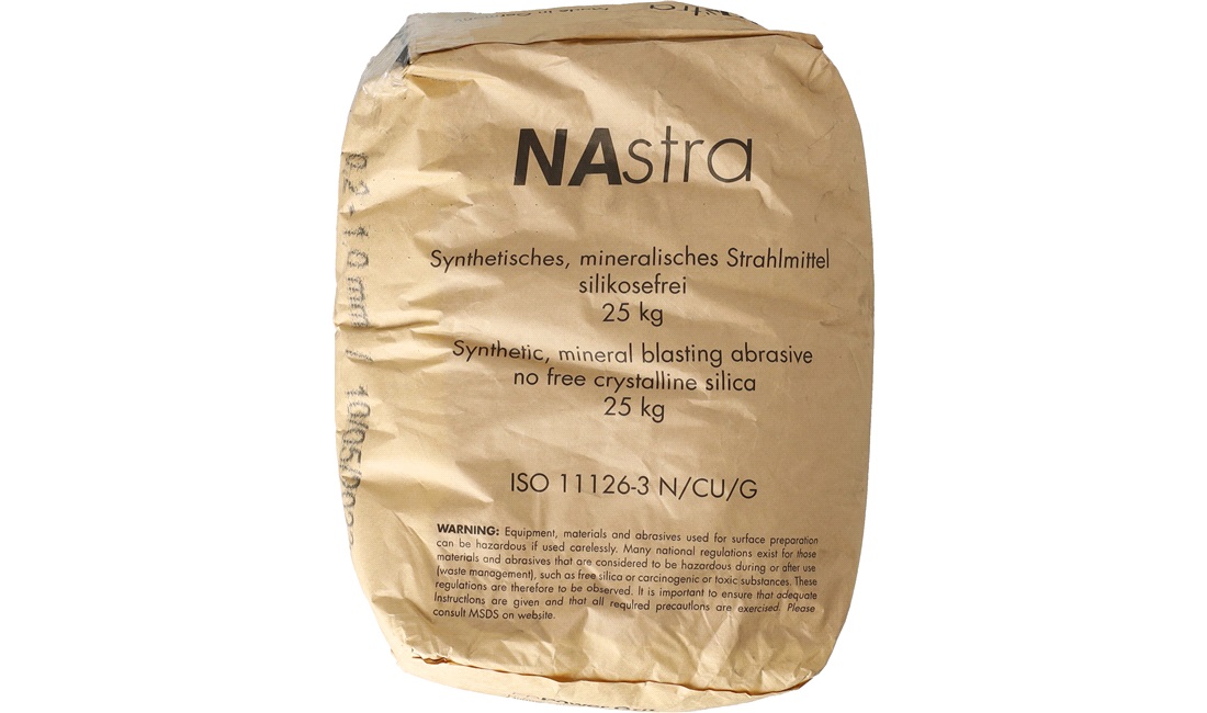 Sandblæsersand 25 kg. stål Sort