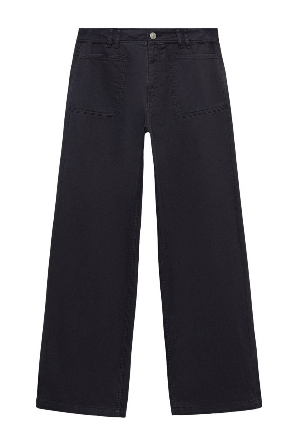 MANGO TEEN straight fit broek donkerblauw