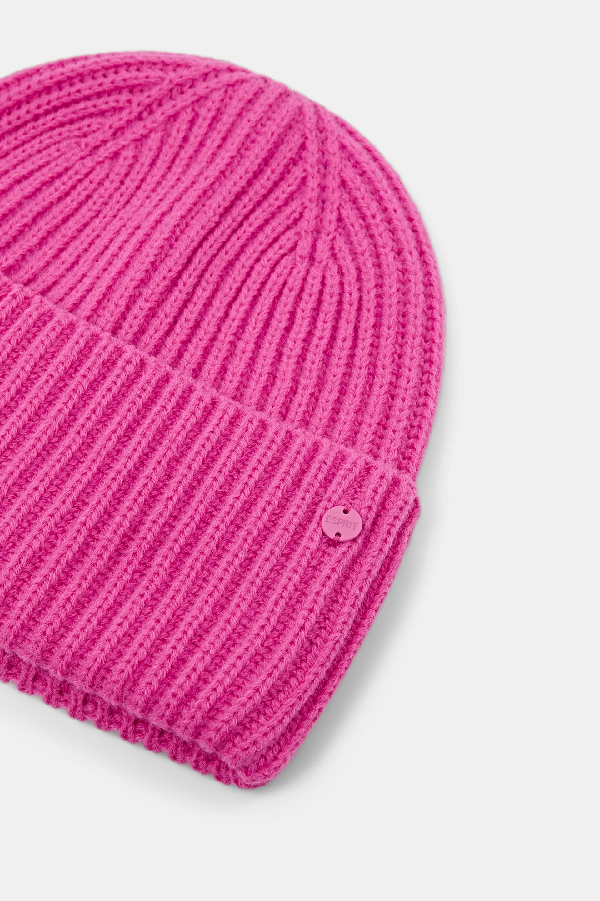 Bonnet en maille côtelée