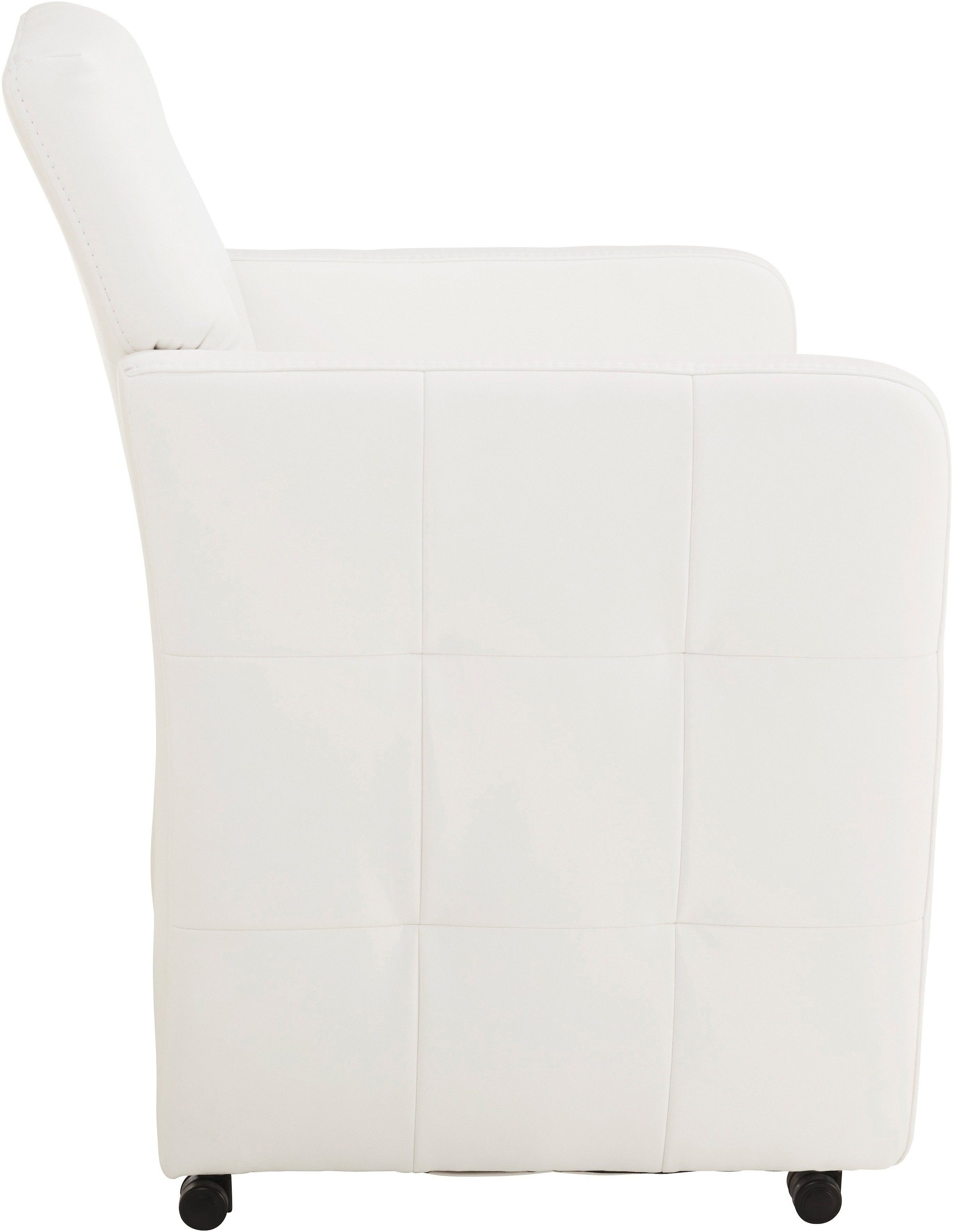 exxpo - sofa fashion Esszimmersessel »Barista, Loungesessel auf Rollen mit hoher Bodenfreiheit« Barista Clubsessel auf Rollen mit schmalen Armlehnen, modernes Design