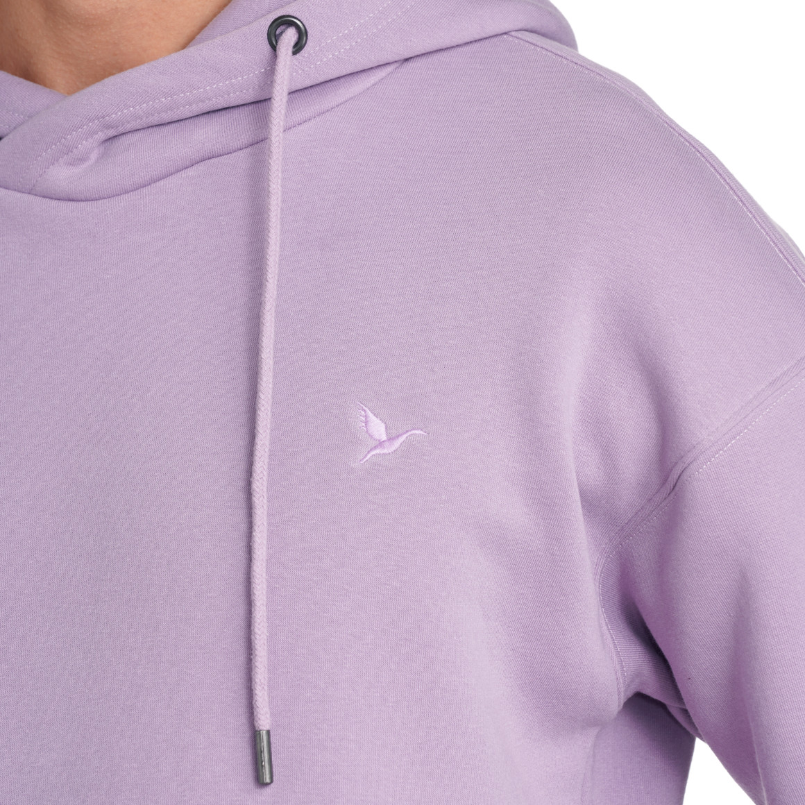 Jonas Nielsen Herren Hoodie mit kleiner Logo-Stickerei helllila