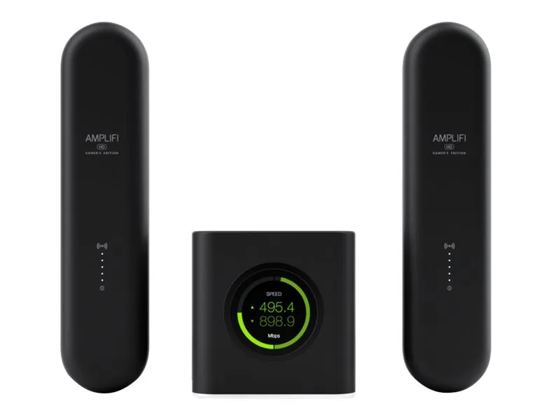 Ubiquiti AmpliFi AFi-G - Gamer's Edition - - Wi-Fi-system - (router, 2 extendere) - op til 20.000 sq.ft - mesh - 1GbE - Wi-Fi 5 - Dual Band