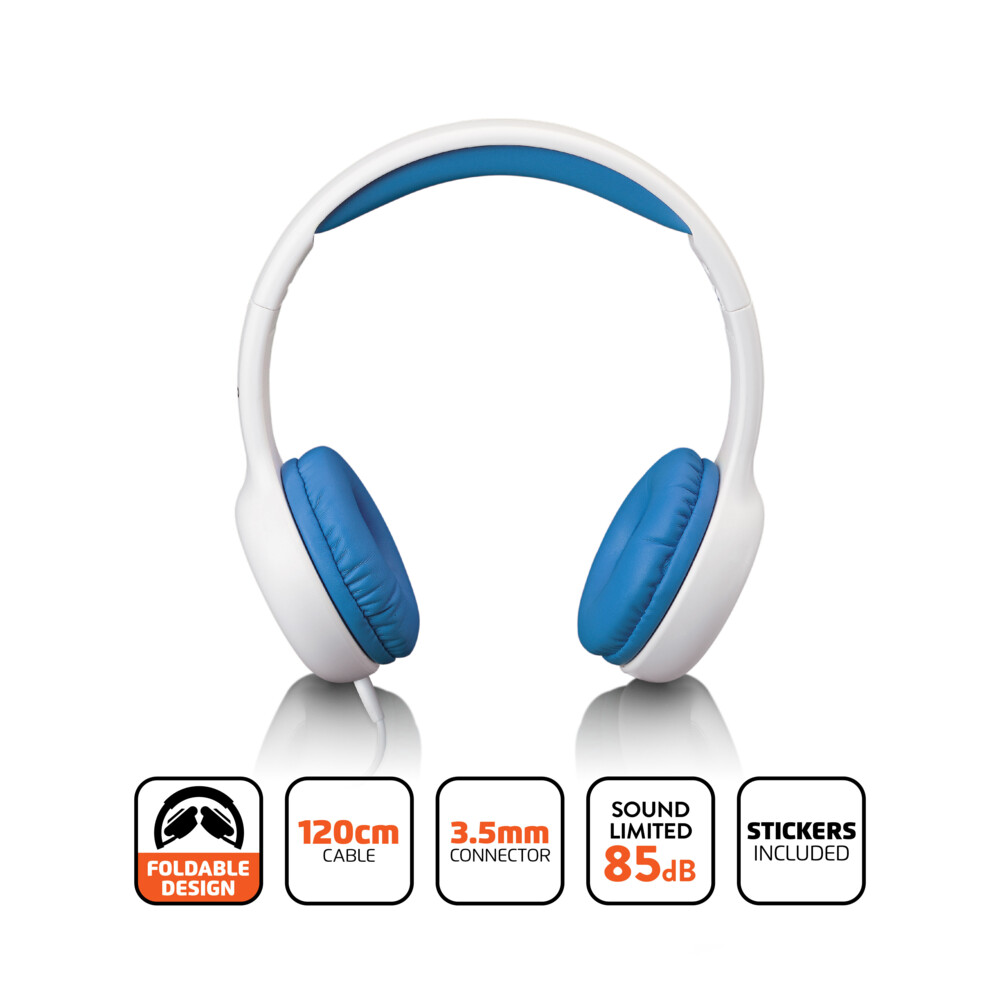 Alecto Hoofdtelefoon Wit / Blauw