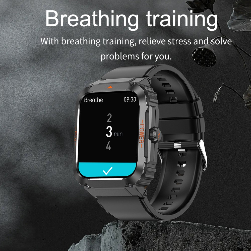 Fitness Tracker Smart Watch mit Herzfrequenz- / Körpertemperatur- / Blutdruckmessung   EKG Funktion und 1.92
