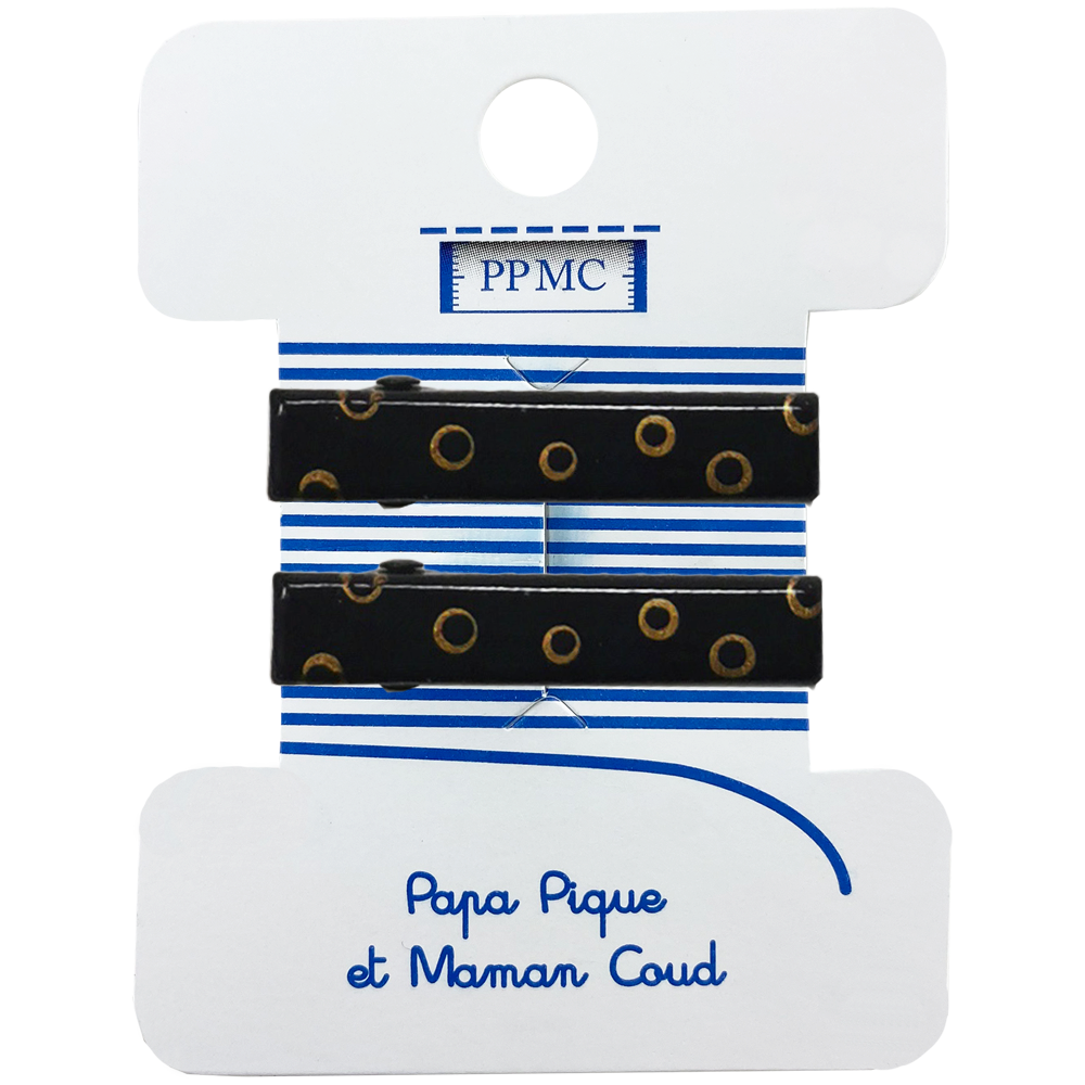 Petite Barrette Croco Cr073 Bulle Bronze Marine