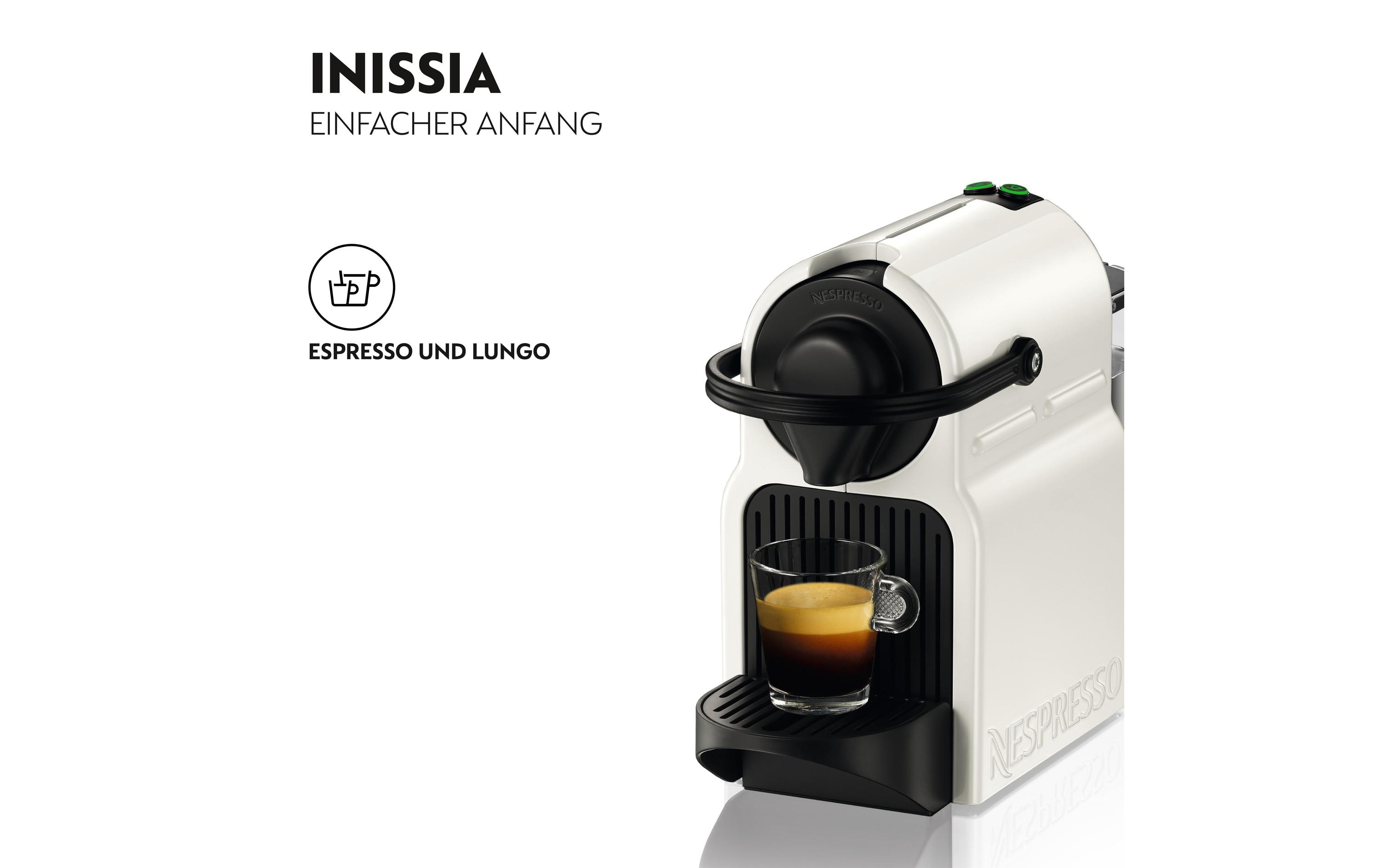 Kaffeemaschine Nespresso Inissia XN1001 WeissKapselmaschine