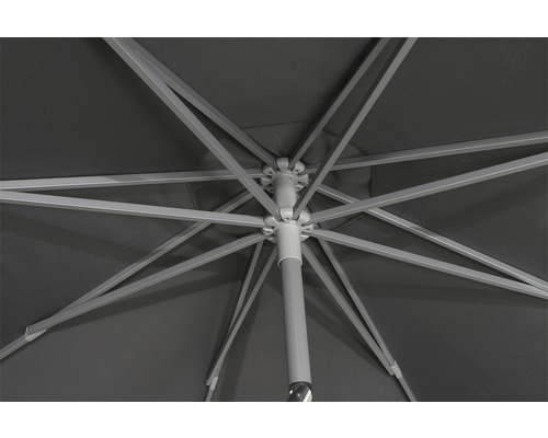 Siena Garden Push-Up Parasol Ø 300 cm Polyester 180 g/m² grijs