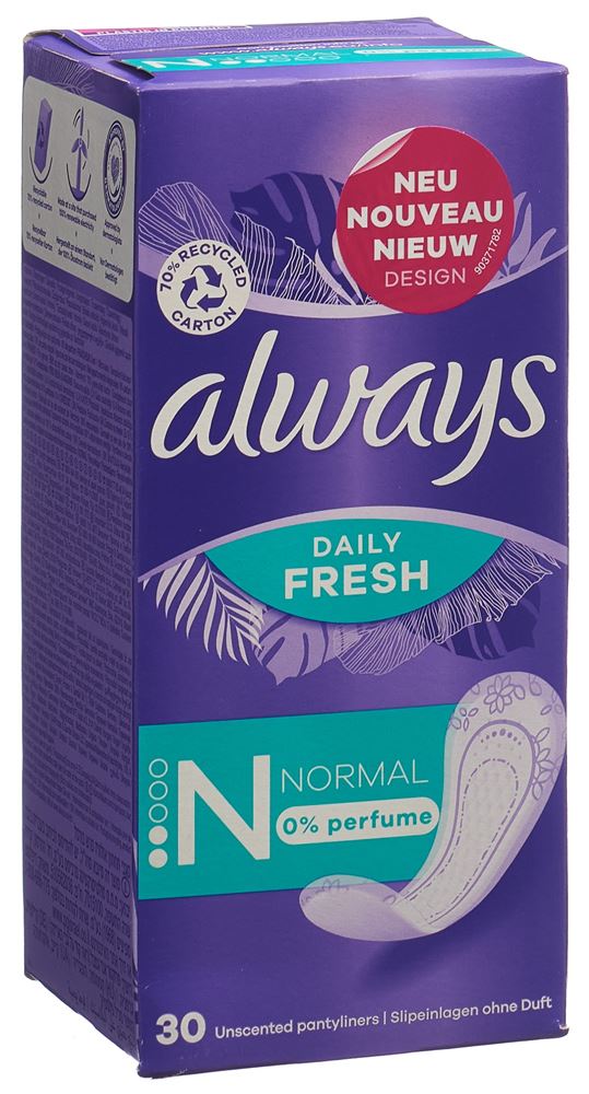 Always Slipeinlage Daily Fresh Normal ohne Duft 30 Stk