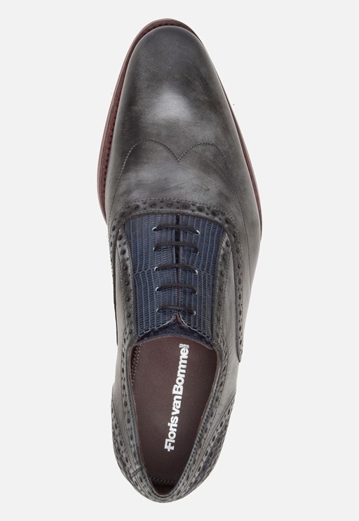 Floris van Bommel Veterschoenen grijs Leer 310336