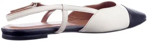 Babouche zwart/beige combi Janna-1 - maat 44 slingback zwart/beige combi - maat 44 Calandschoen