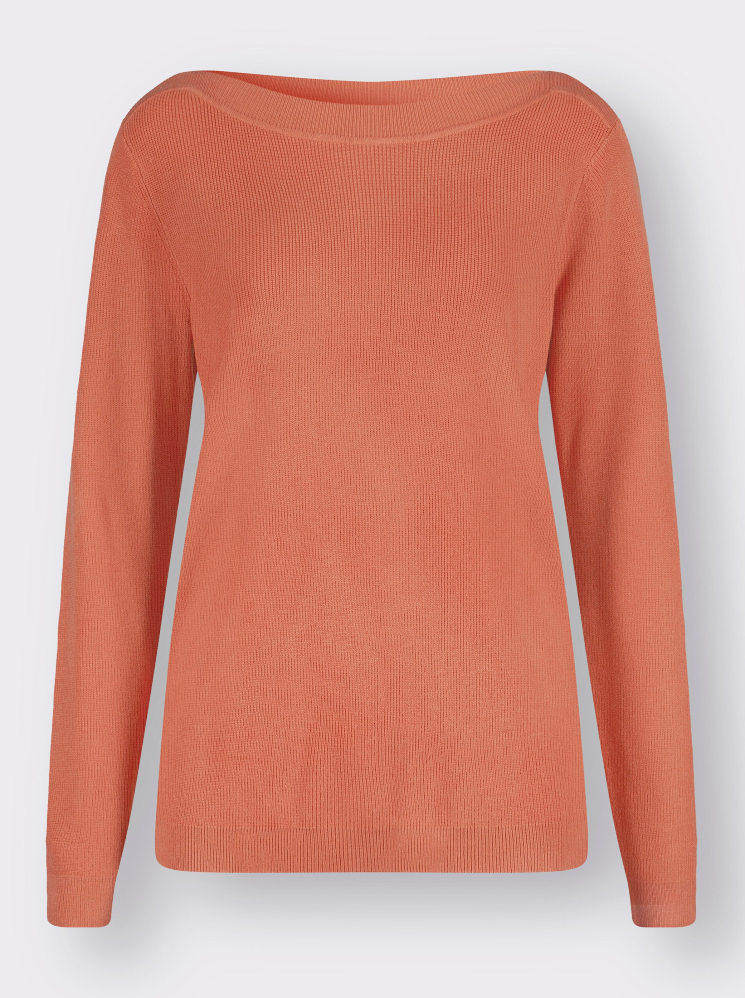 Langarm-Pullover im weichen Materialmix