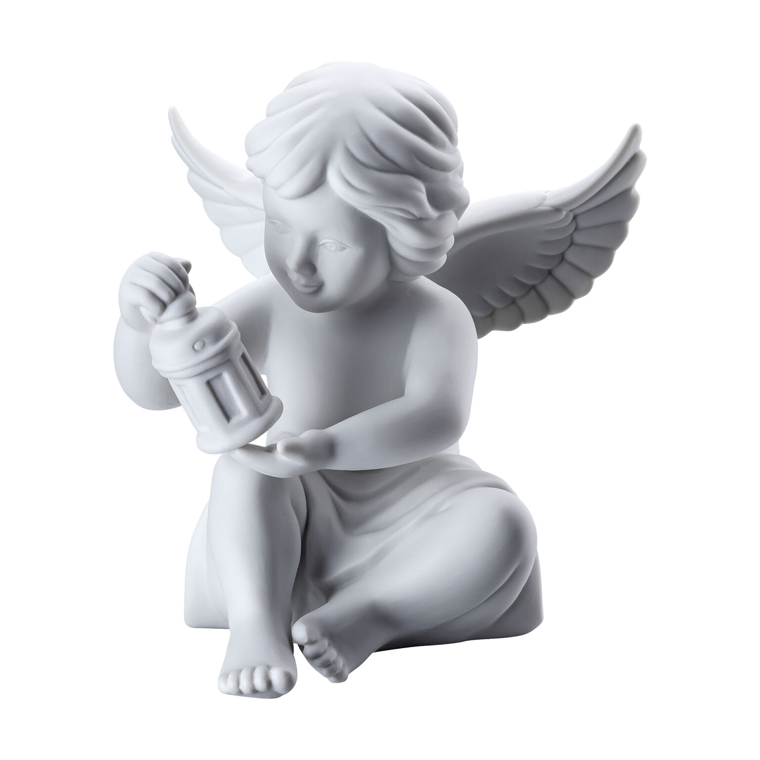 Angels Weiss matt Engel mit Laterne