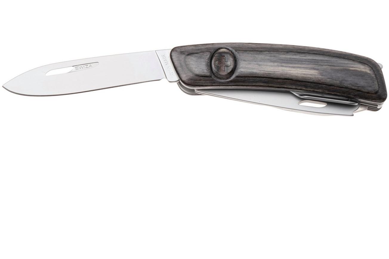 Swiza HO05R-TT AM, KHO.0096.6510, Laminate Black, Zwitsers zakmes, 7 tools