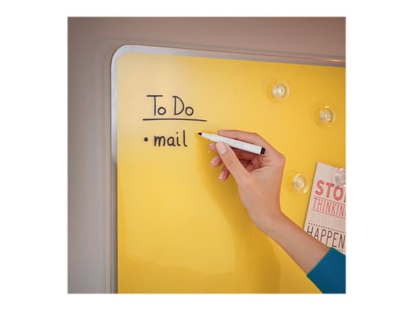 Leitz Cosy - Whiteboard - veggmonterbar - 600 x 400 mm - herdet glass - magnetisk - varm gulfarge