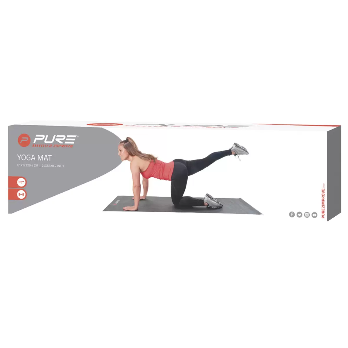 Yoga- und Fitnessmatte Pure2Improve