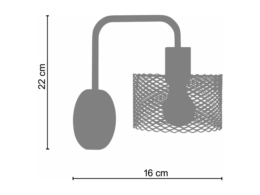 Applique métal blanche 22 cm.