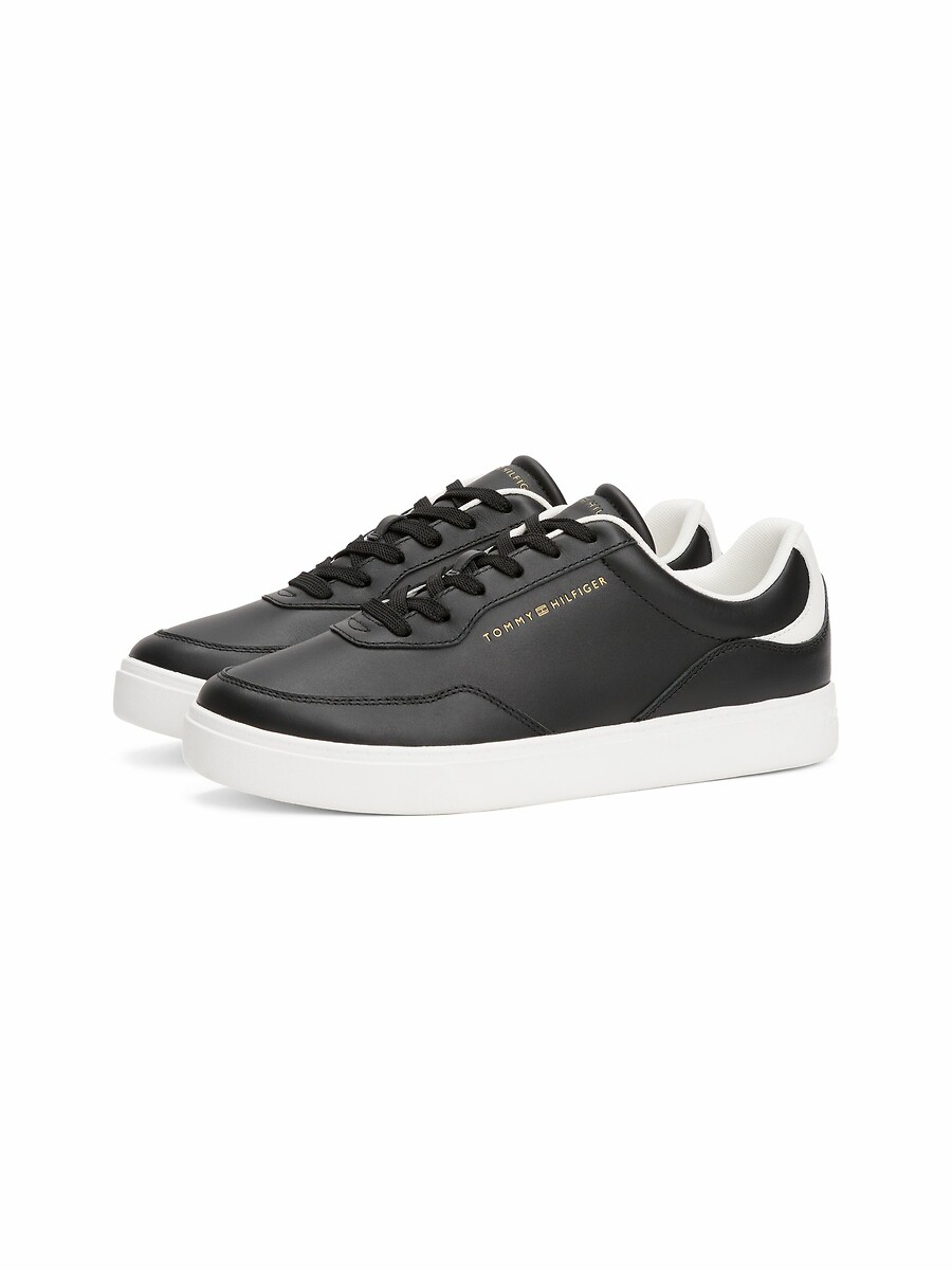 TOMMY HILFIGER<br>Tênis de couro Casual com sola de borracha