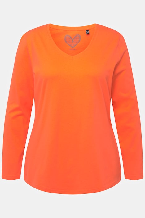 Shirt, Slim, V-Ausschnitt, Langarm