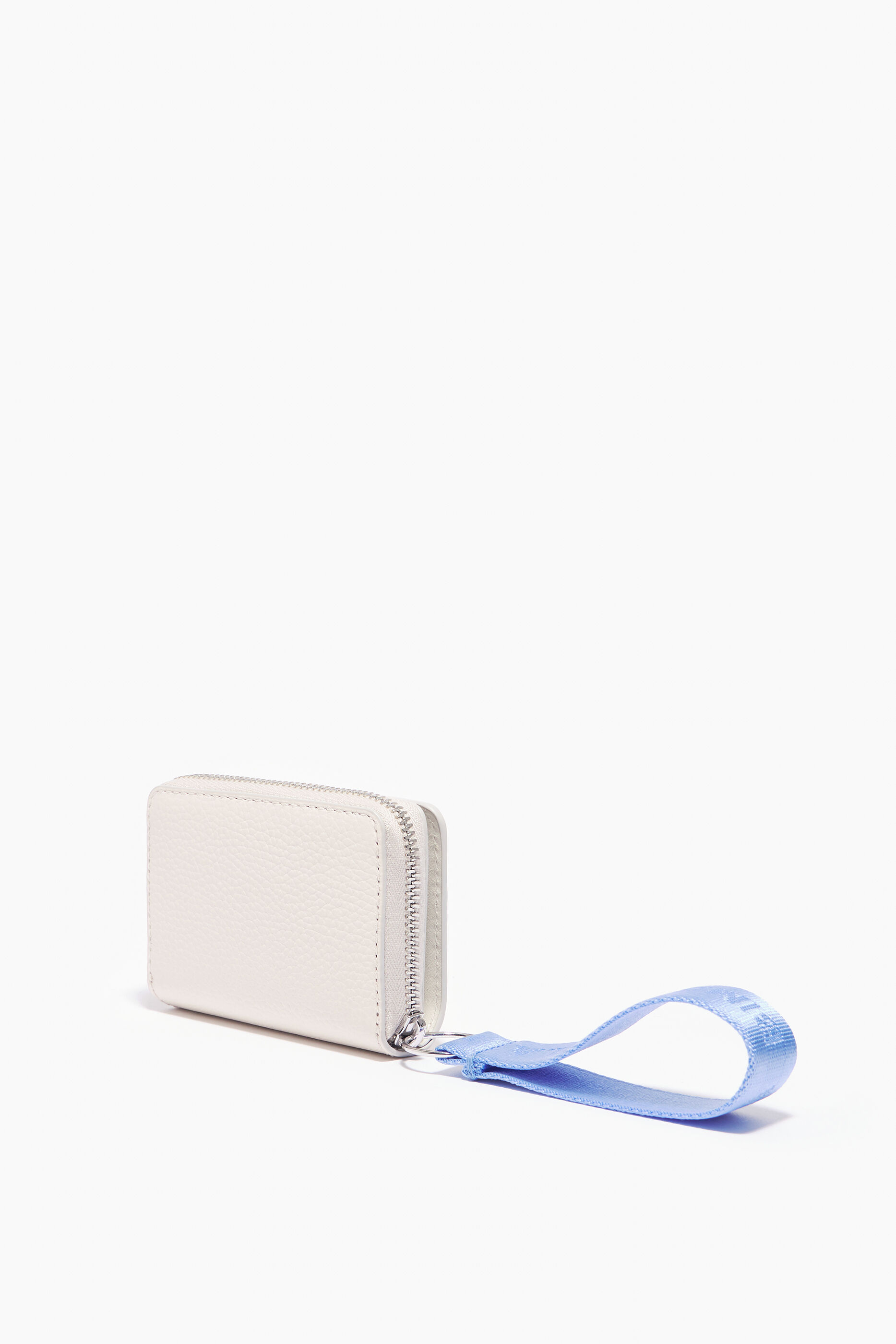 Carteira de aba em couro branco